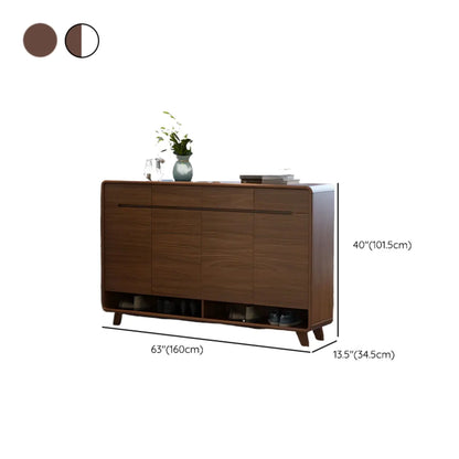 Armoire à chaussures d'entrée traditionnelle en noyer