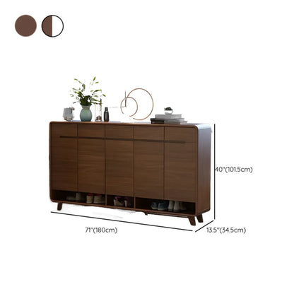 Armoire à chaussures d'entrée traditionnelle en noyer