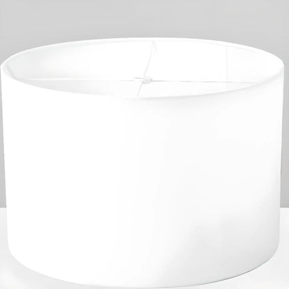 Lampe de table moderne en pierre avec abat-jour en tissu, compatible LED