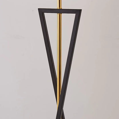 Lampadaire moderne en métal noir avec abat-jour cylindrique