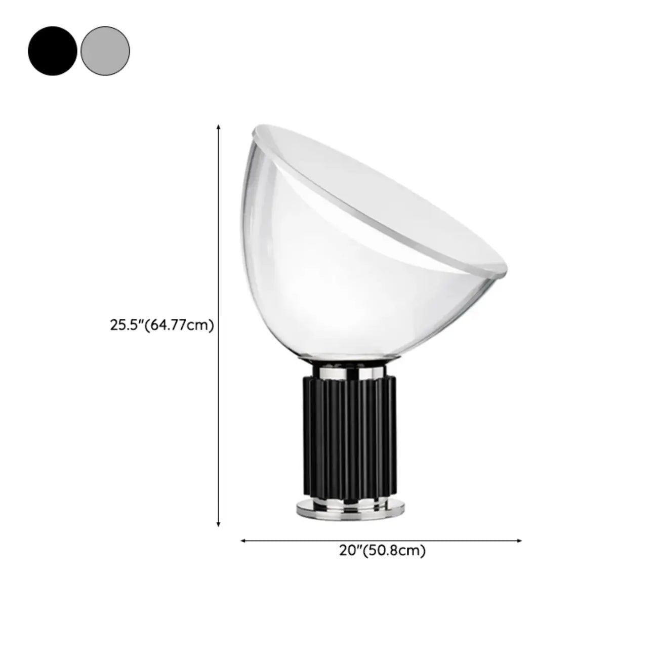 Lampe de table moderne en verre avec options LED