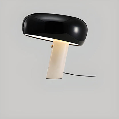 Lampe de table LED moderne géométrique en pierre et fer, noire