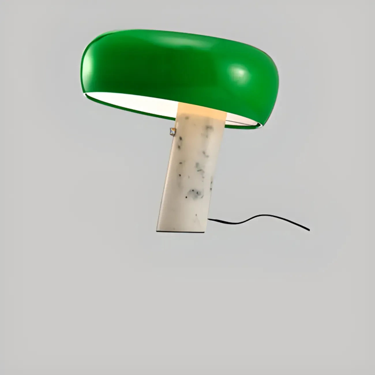 Lampe de table LED moderne géométrique en pierre et fer, noire