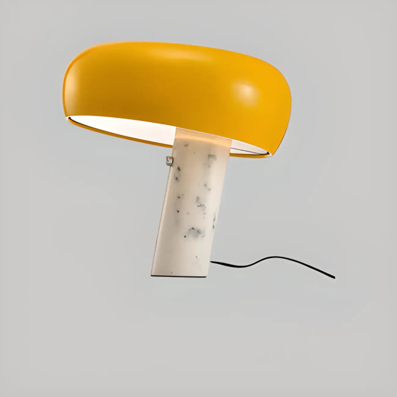 Lampe de table LED moderne géométrique en pierre et fer, noire