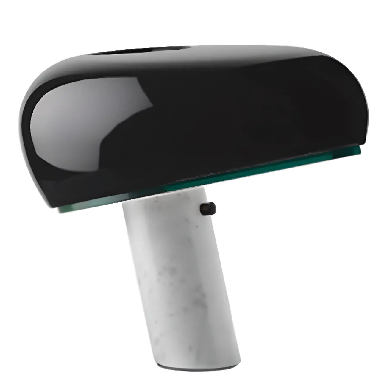 Lampe de table LED moderne géométrique en pierre et fer, noire