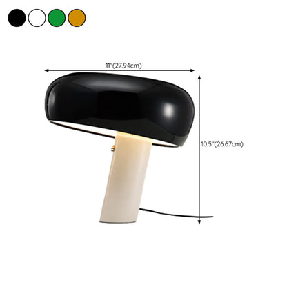 Lampe de table LED moderne géométrique en pierre et fer, noire