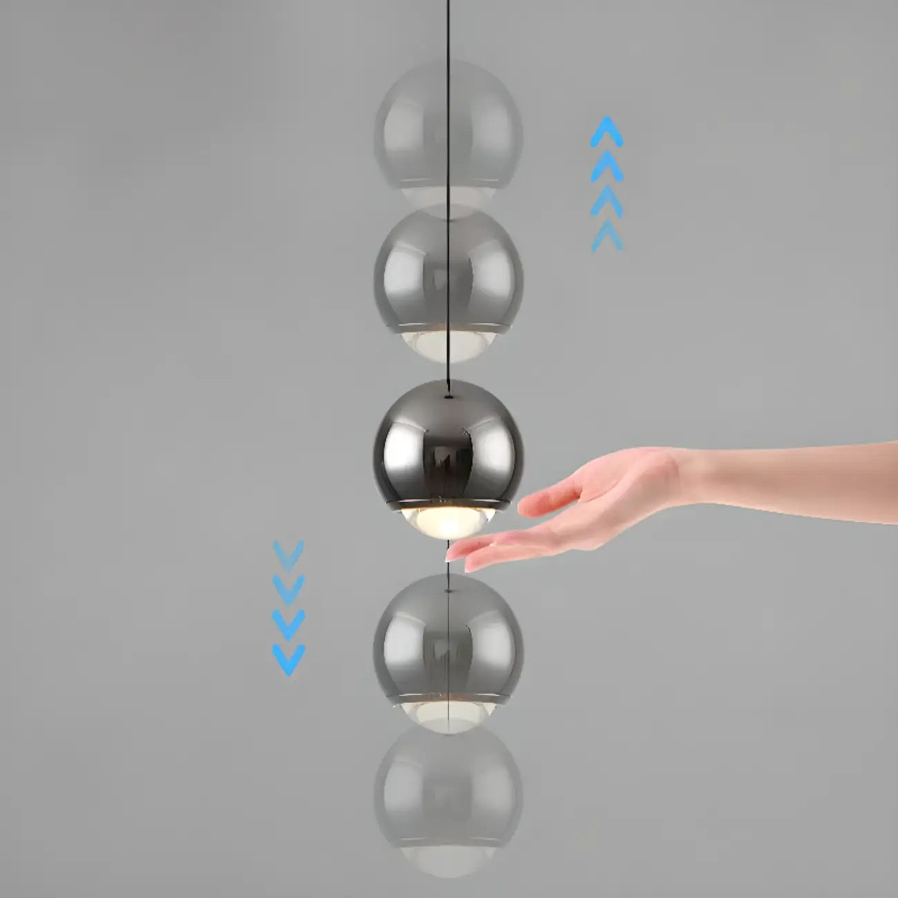 Suspension moderne en métal et verre, réglable, pour la cuisine