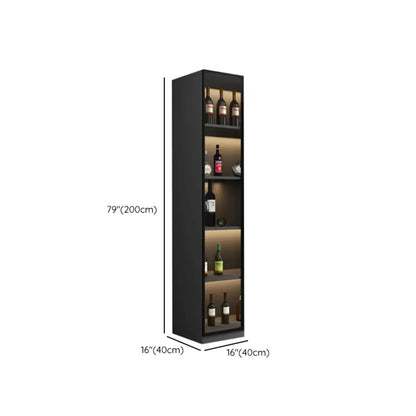 Vitrine haute contemporaine en bois noir et verre