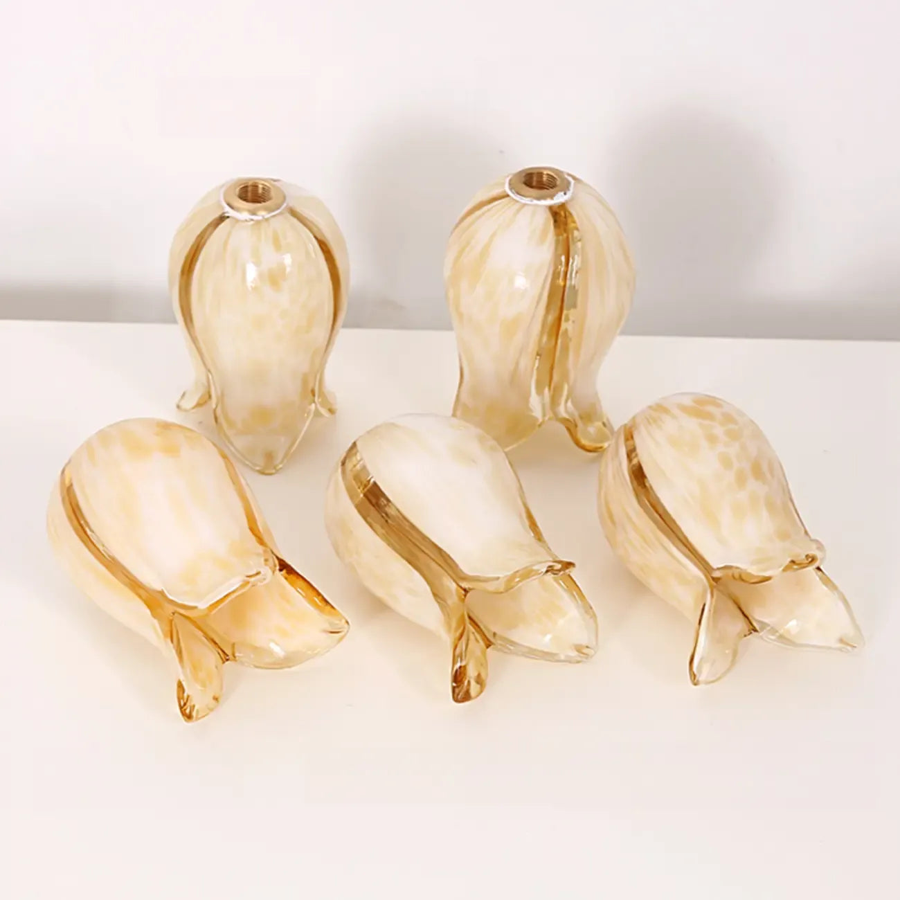 Applique murale vintage en laiton en forme d'arc de fleur pour salle de bain