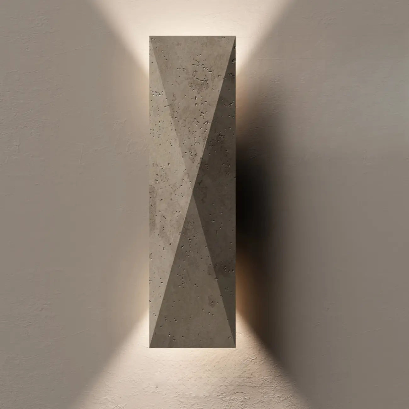 Applique murale extérieure rectangulaire grise moderne à 2 lumières LED