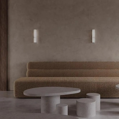 Applique murale Art Déco à 2 lumières incurvée en albâtre massif