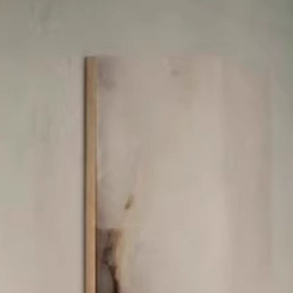 Applique murale Art Déco à 2 lumières incurvée en albâtre massif