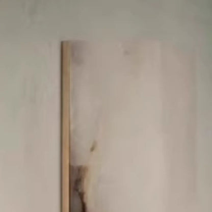 Applique murale Art Déco à 2 lumières incurvée en albâtre massif