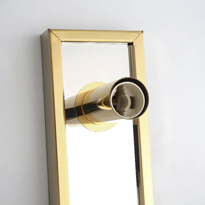 Luminaire de salle de bain moderne en acier doré à plusieurs ampoules