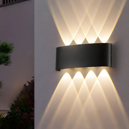 Applique murale extérieure moderne géométrique à LED avec double éclairage