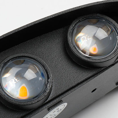 Applique murale extérieure moderne géométrique à LED avec double éclairage