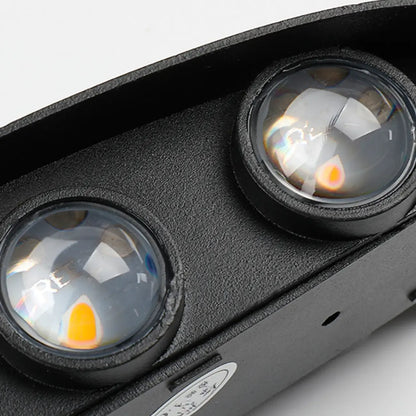 Applique murale extérieure moderne géométrique à LED avec double éclairage