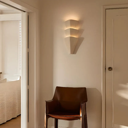 Applique murale moderne géométrique en métal blanc pour salon