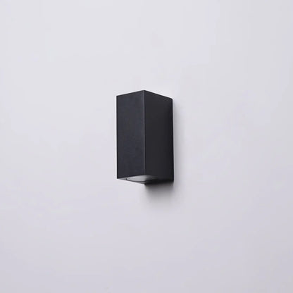 Applique murale extérieure minimaliste ronde à 2 lumières LED noires