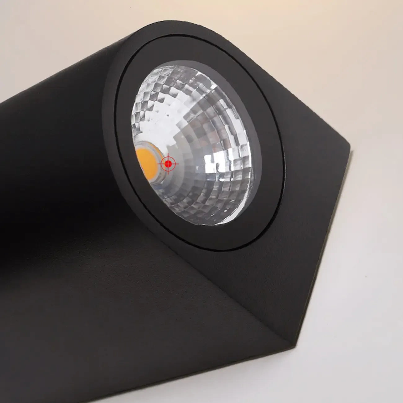 Applique murale extérieure minimaliste ronde à 2 lumières LED noires