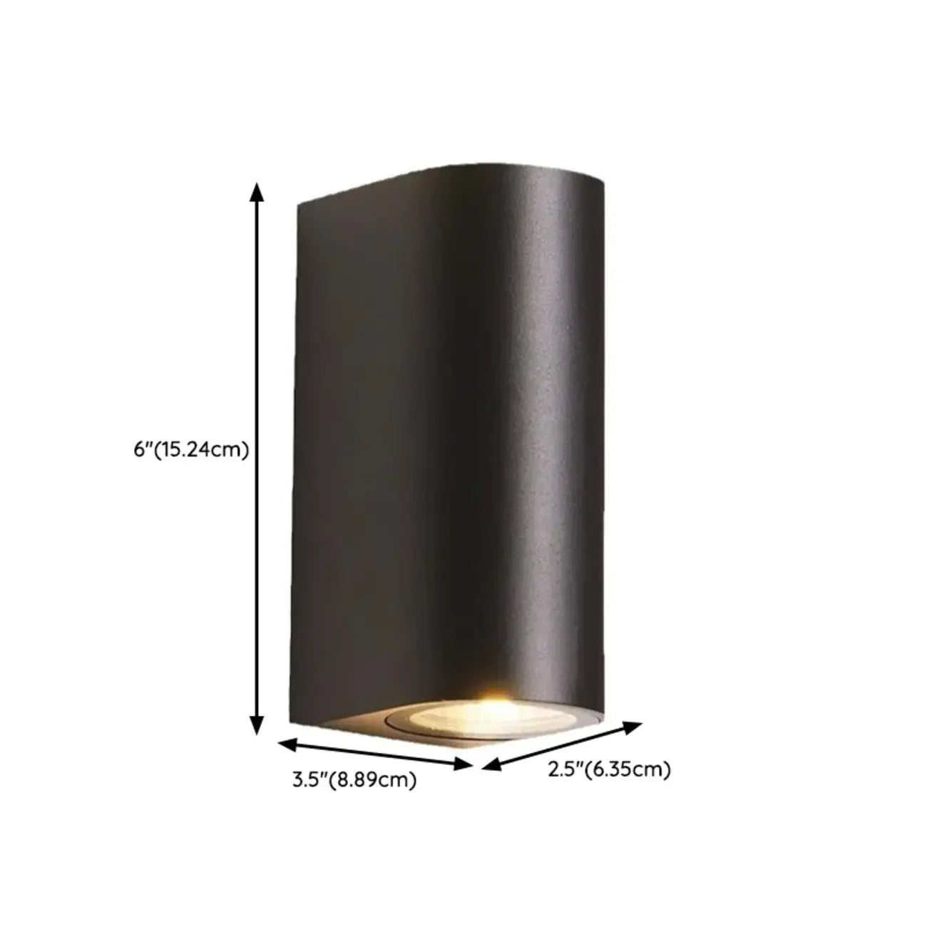 Applique murale extérieure minimaliste ronde à 2 lumières LED noires