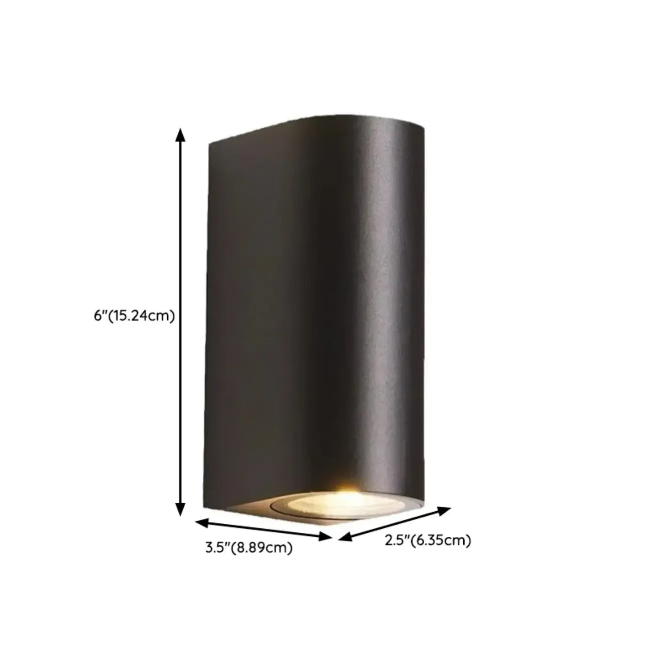 Applique murale extérieure minimaliste ronde à 2 lumières LED noires