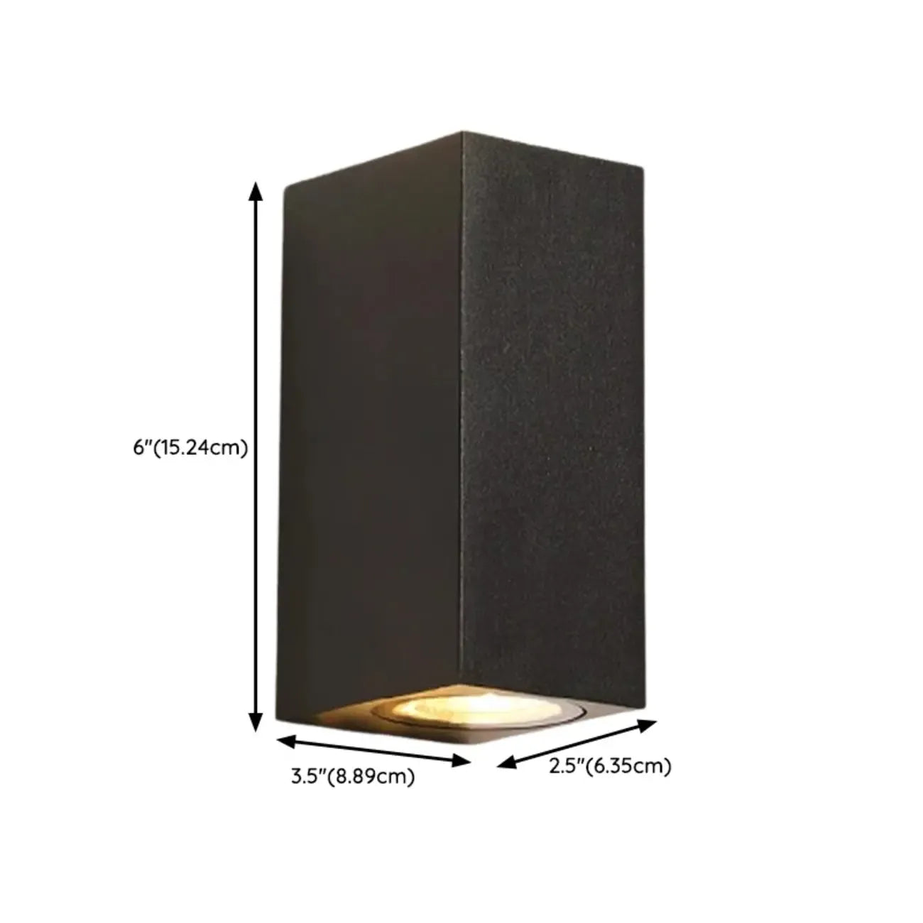 Applique murale extérieure minimaliste ronde à 2 lumières LED noires