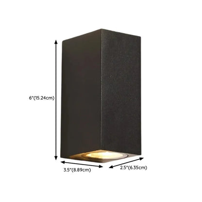 Applique murale extérieure minimaliste ronde à 2 lumières LED noires