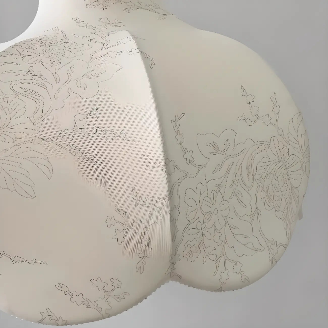 Suspension d'intérieur contemporaine à 3/5 lumières en tissu blanc