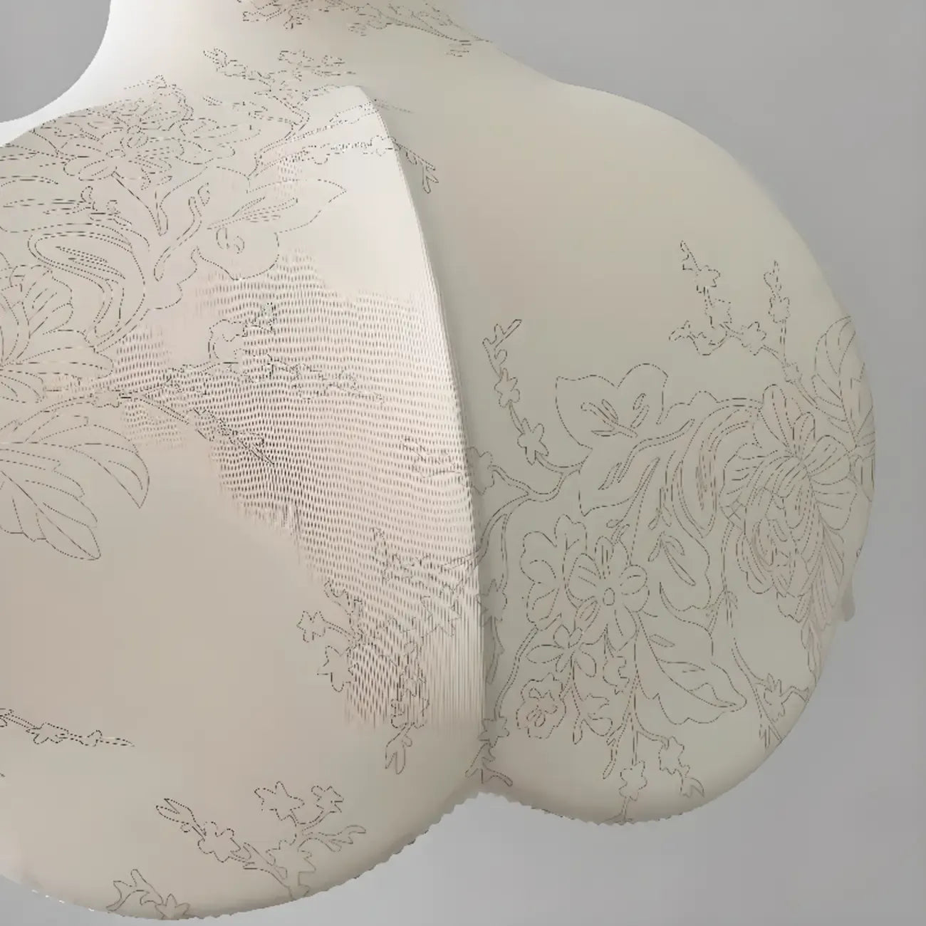 Suspension d'intérieur contemporaine à 3/5 lumières en tissu blanc