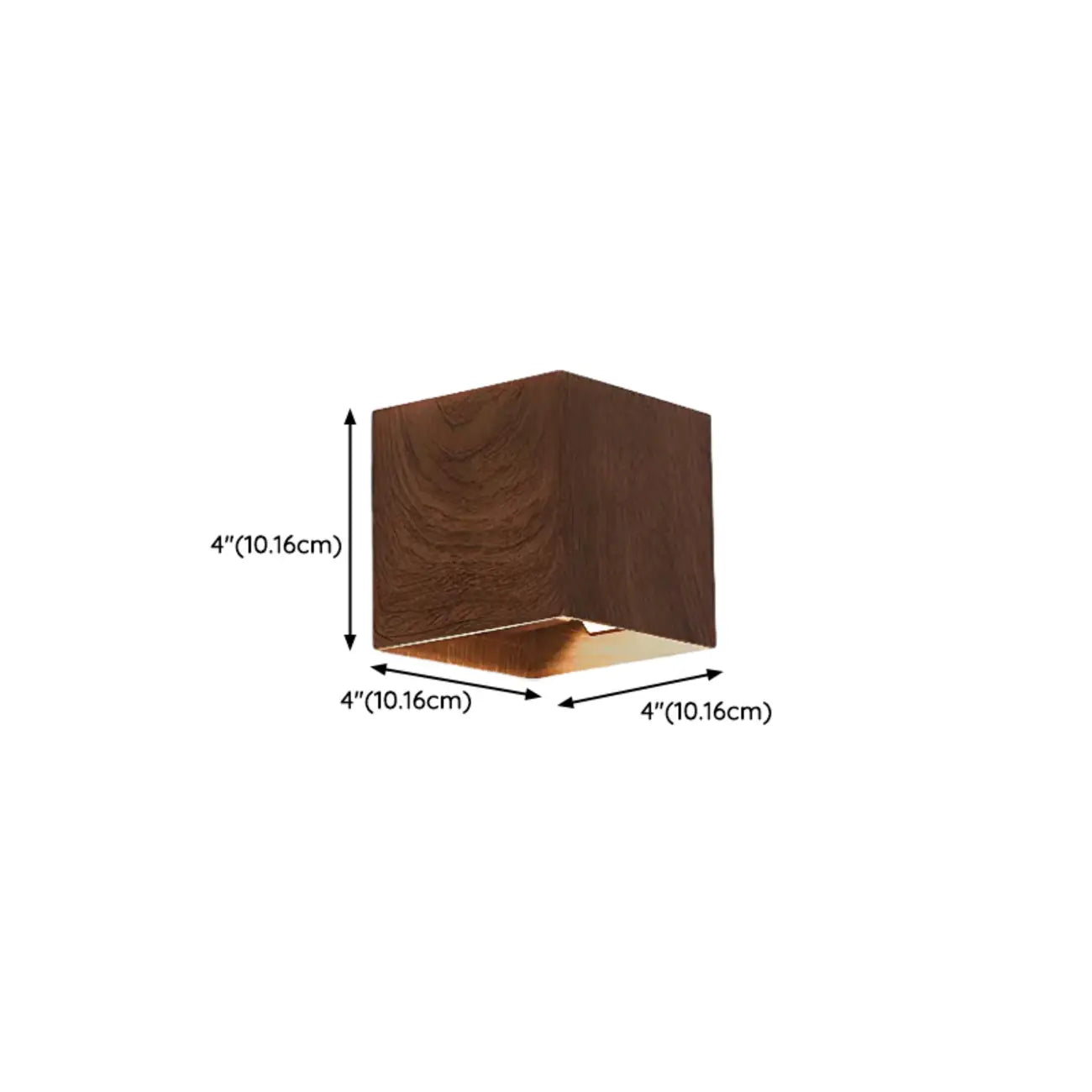 Applique murale géométrique en noyer à 2 lumières LED avec éclairage haut et bas