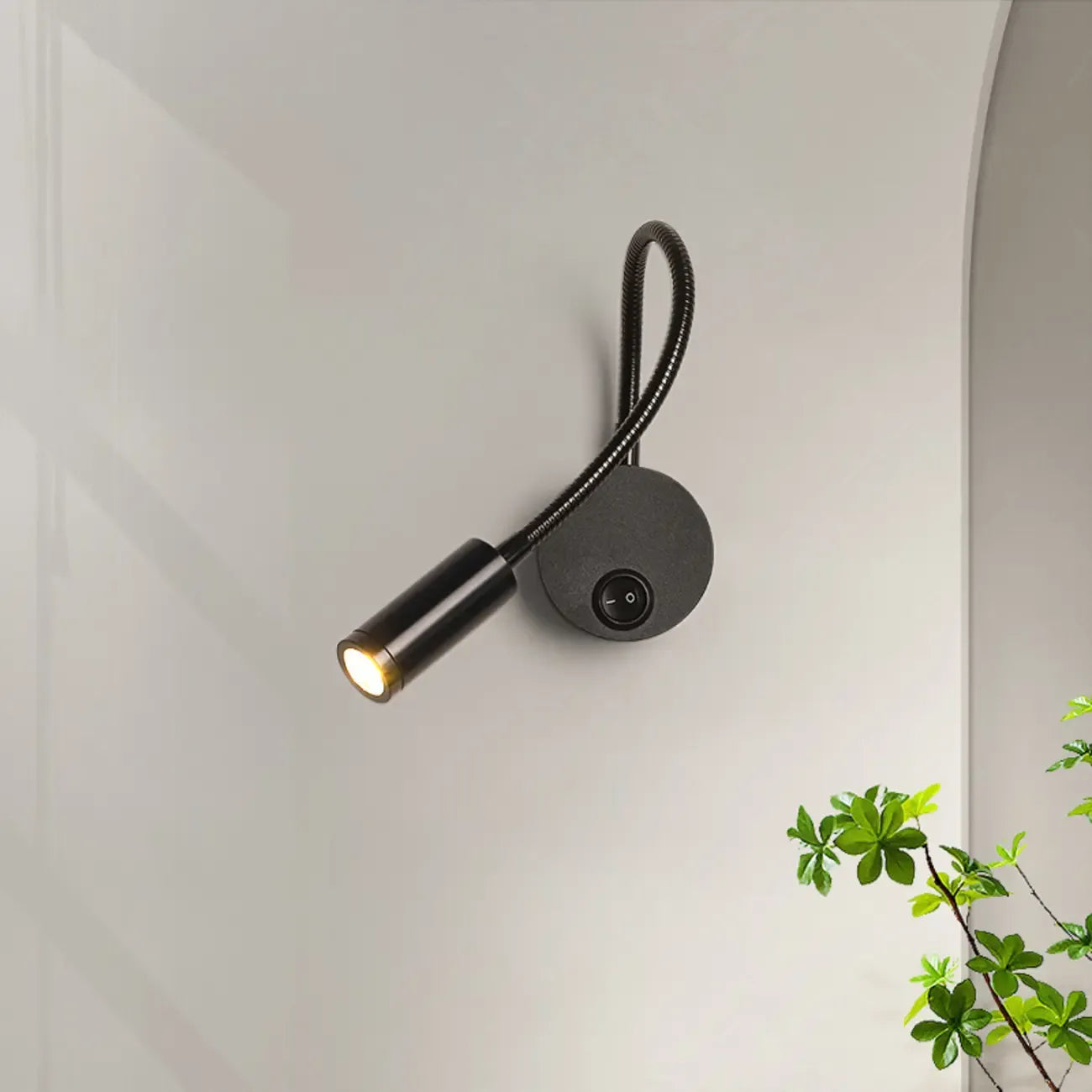 Applique murale LED élégante en métal réglable avec abat-jour en acrylique