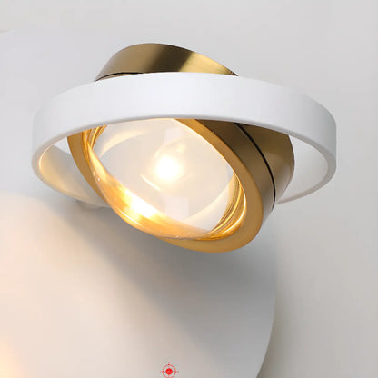 Applique murale LED élégante en métal réglable avec abat-jour en acrylique