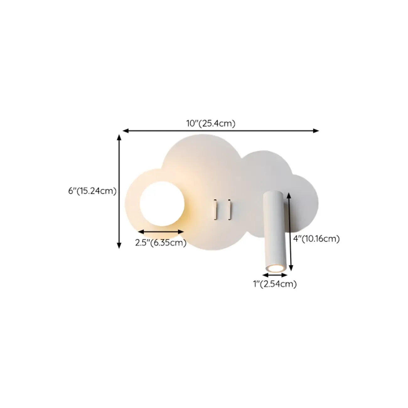 Applique murale LED élégante en métal réglable avec abat-jour en acrylique