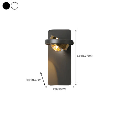 Applique murale LED élégante en métal réglable avec abat-jour en acrylique