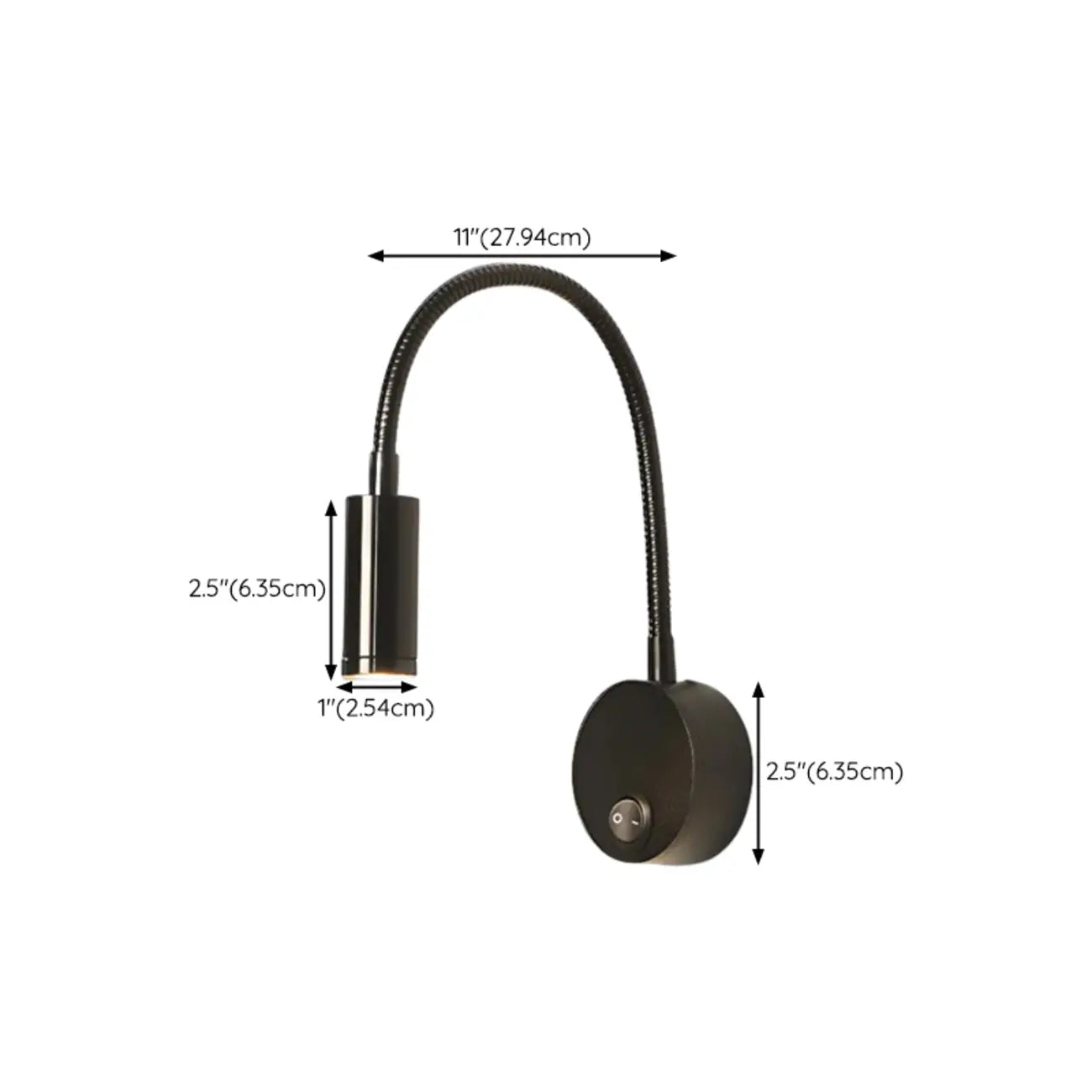 Applique murale LED élégante en métal réglable avec abat-jour en acrylique