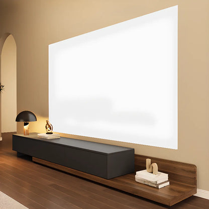 Meuble TV moderne en bois avec rangement ouvert et système de gestion des câbles