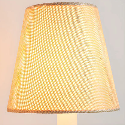 Applique murale géométrique vintage à double bras en laiton et tissu pour intérieur