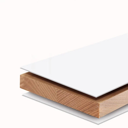 Grand buffet en bois avec portes vitrées et étagère supérieure