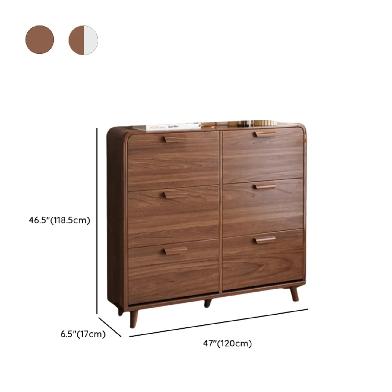 Meuble à chaussures traditionnel en bois massif à 3 niveaux, dissimulé et réglable