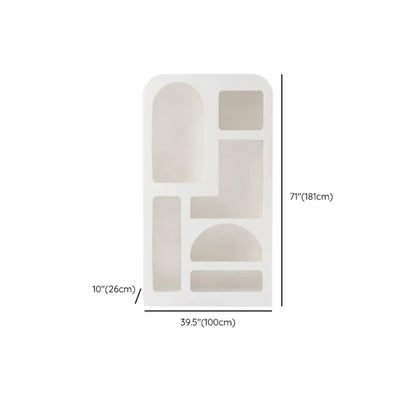 vaisselier de salle à manger en bois blanc avec étagères