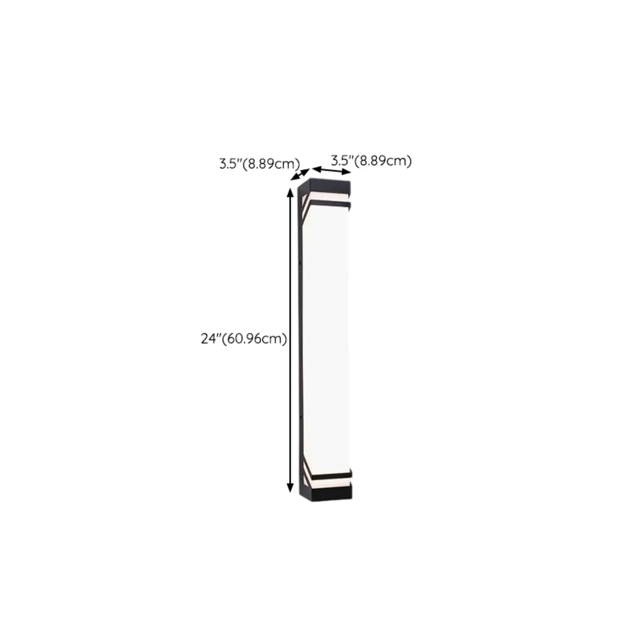 Applique murale extérieure carrée moderne à 2 lumières avec télécommande et variateur