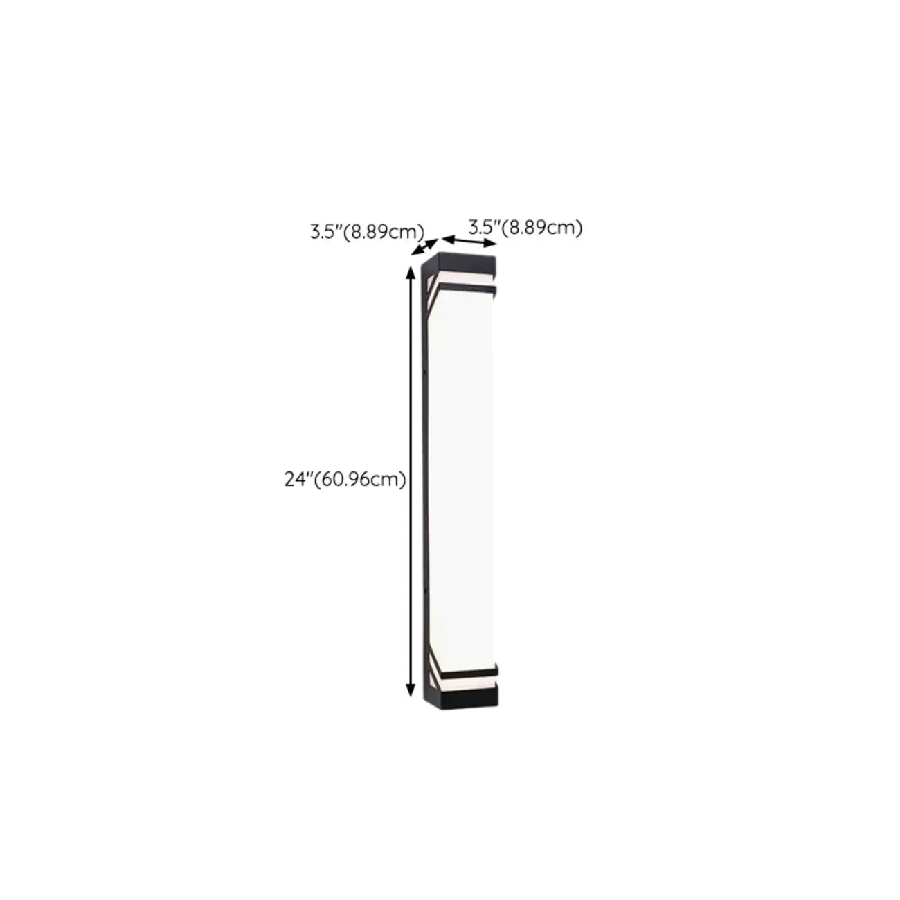 Applique murale extérieure carrée moderne à 2 lumières avec télécommande et variateur