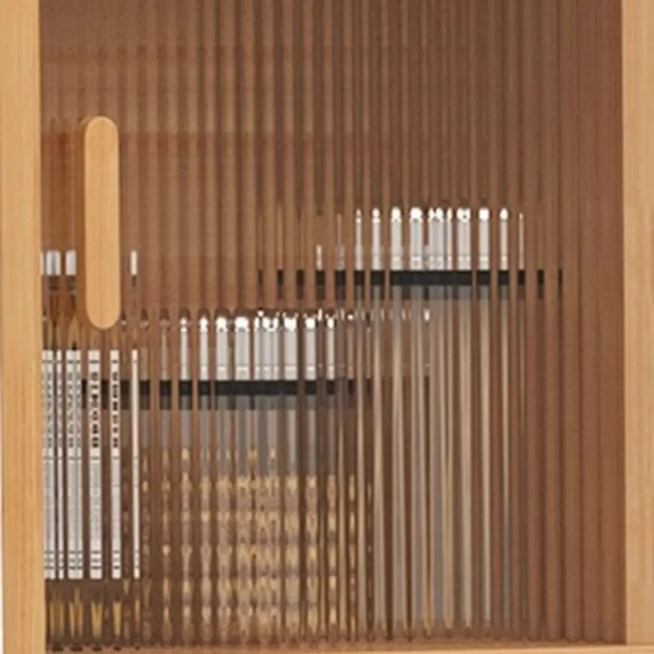 Buffet de cuisine mobile en bois naturel avec portes