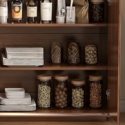 Buffet décontracté en bois couleur expresso avec tiroirs