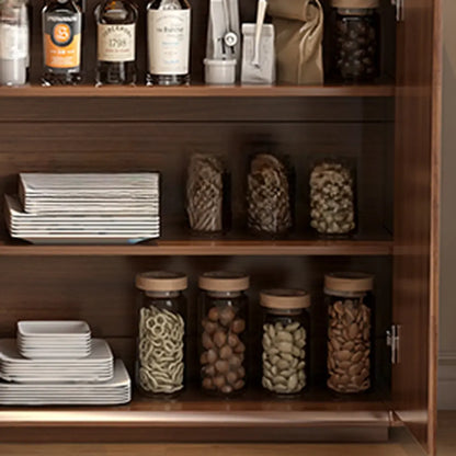 Buffet décontracté en bois couleur expresso avec tiroirs