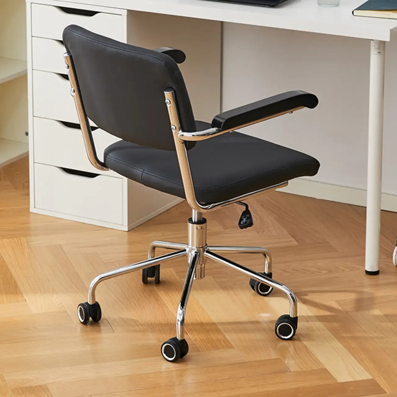Chaise de bureau moderne réglable en tissu et structure métallique