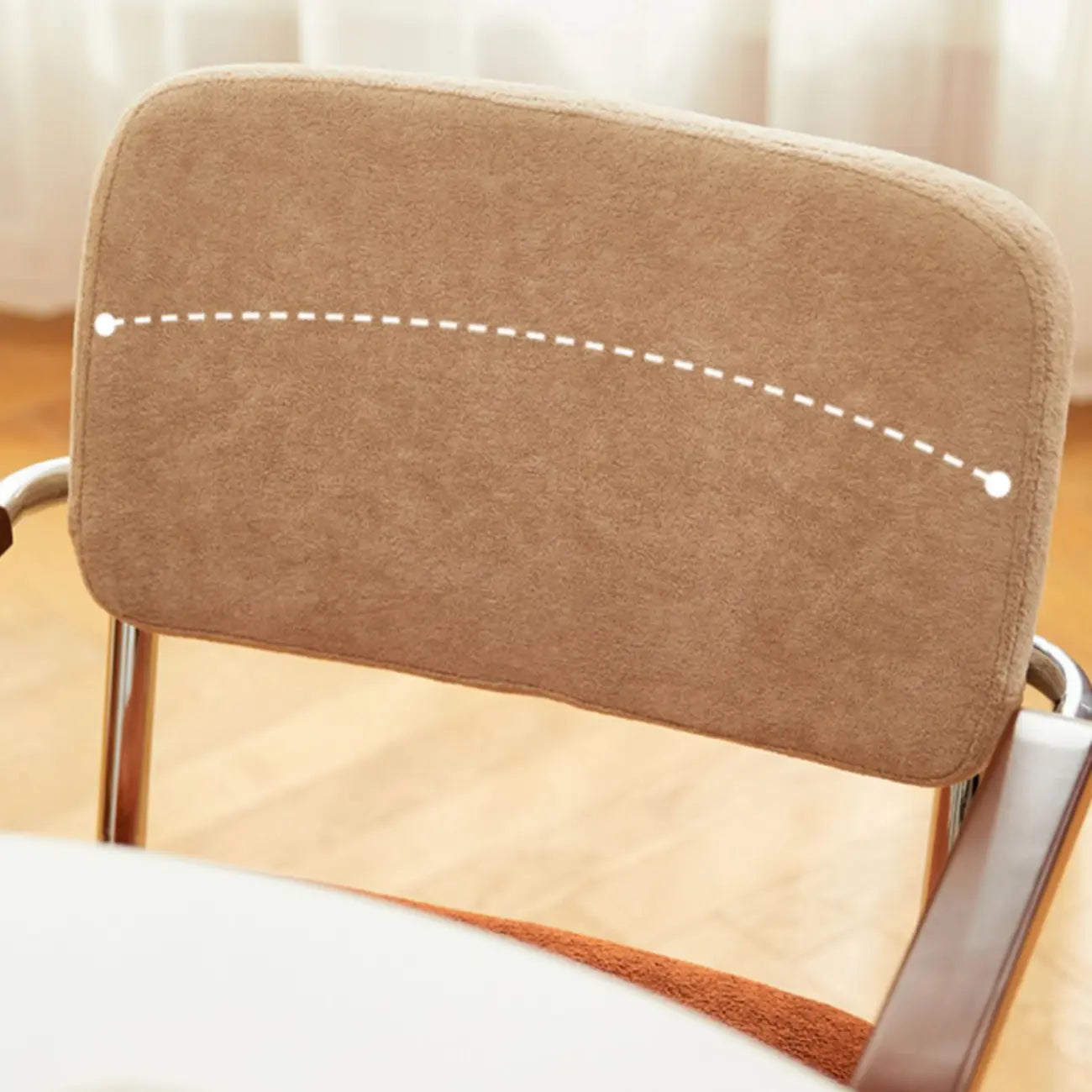 Chaise de bureau moderne réglable en tissu et structure métallique