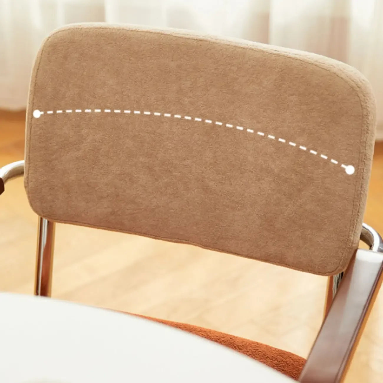 Chaise de bureau moderne réglable en tissu et structure métallique