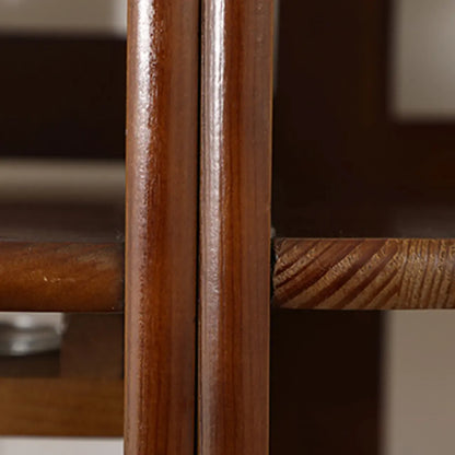 Casier à vin autoportant en pin avec étagère porte-verres